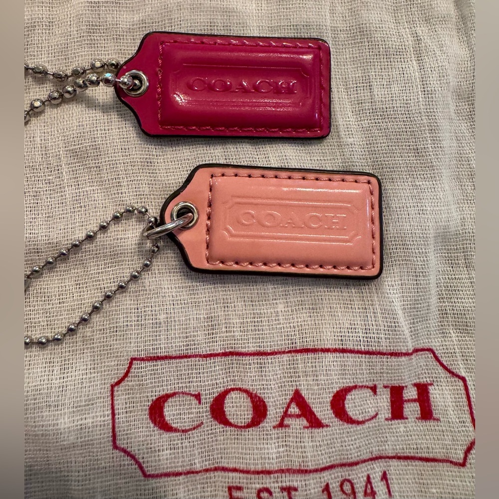 Coach Pink Leather Hang Tag- FUCHSIA tag  is SOLD
